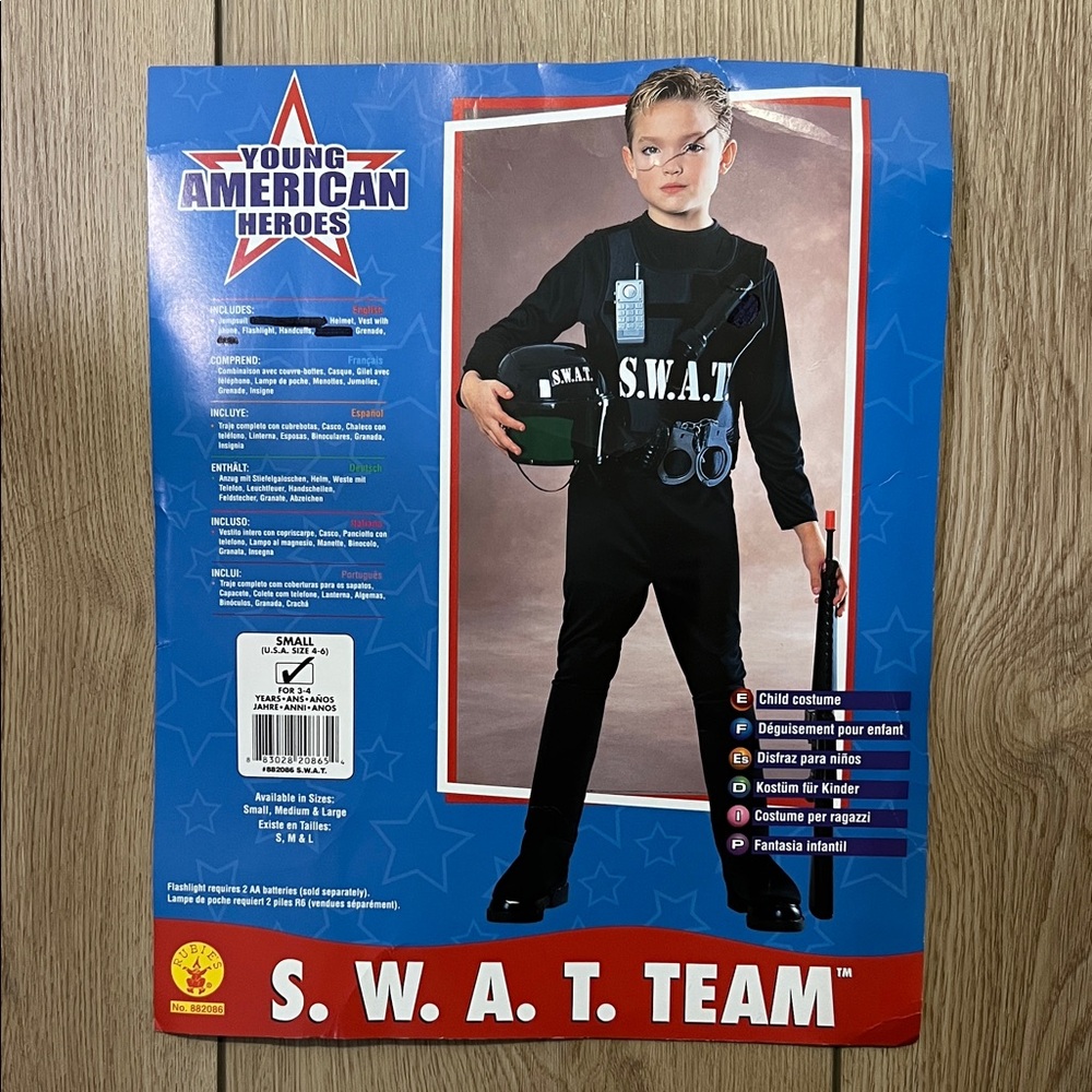 Rubie's S.W.A.T. Team Kids Costume - Black